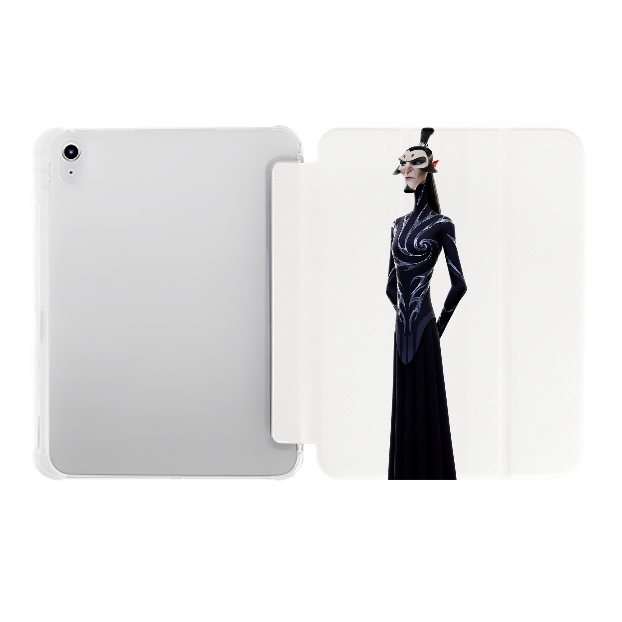 （画像用） Ne Zha 2 ナタ 魔童の大暴れ IPad ケース ペン収納付き 三つ折りスタンド PUレザー×シリコン 対応機種9.5/10.5/10.9インチ